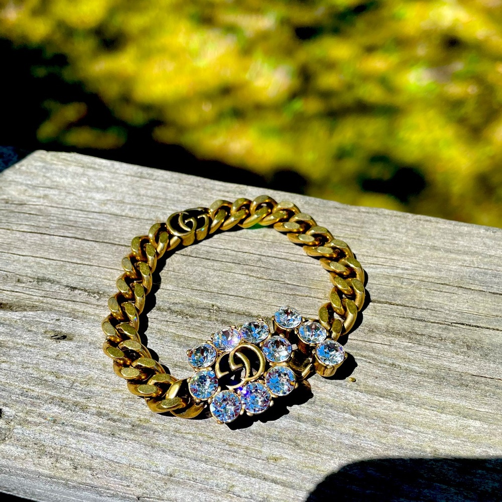 Gucci Double G Marmot crystal bracelet NWT